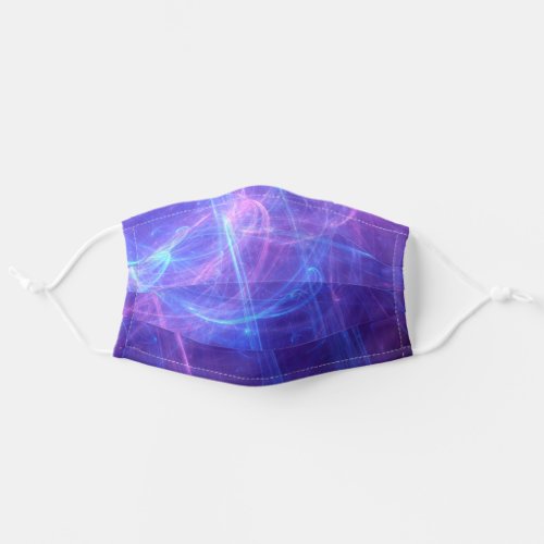 Abstract Blue and Pink Swirly Fractal Adult Cloth Face Mask