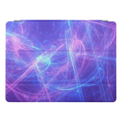 Abstract Blue and Pink Swirly Fractal iPad Pro Cover