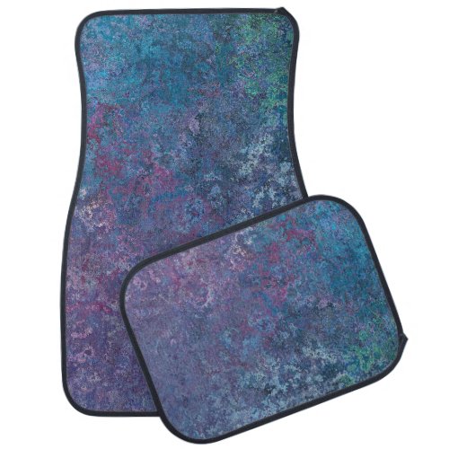 Abstract Blue and purple colorful design Car Mat
