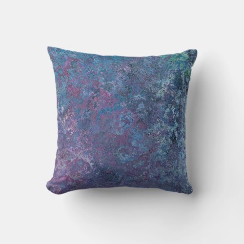 Abstract Blue and purple colorful design Throw Pillow