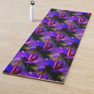Abstract Blue And Purple Design Yoga Mat