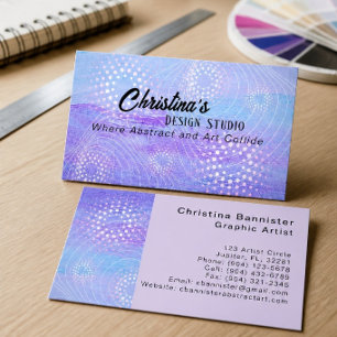Abstract Blue and Purple   Star Light, Star Bright Business Card