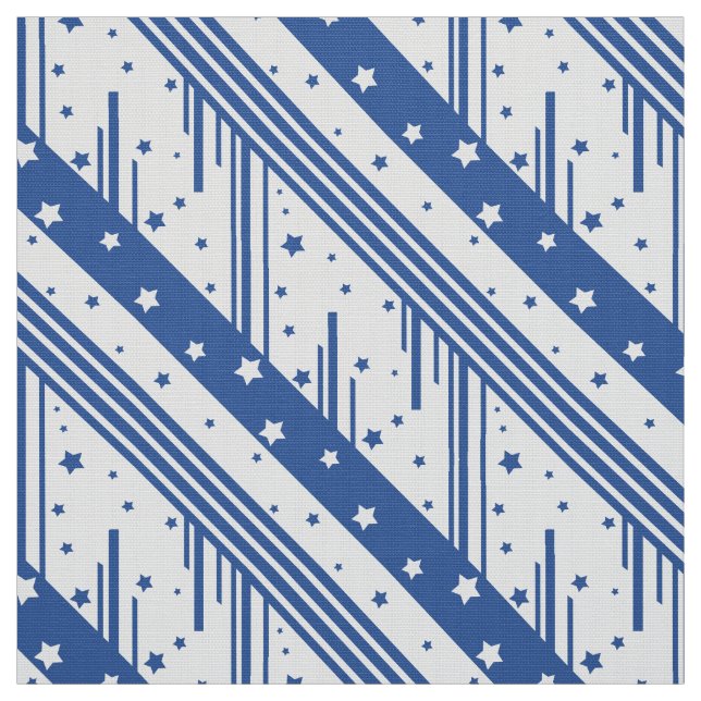 Abstract blue and white fabric (Swatch)
