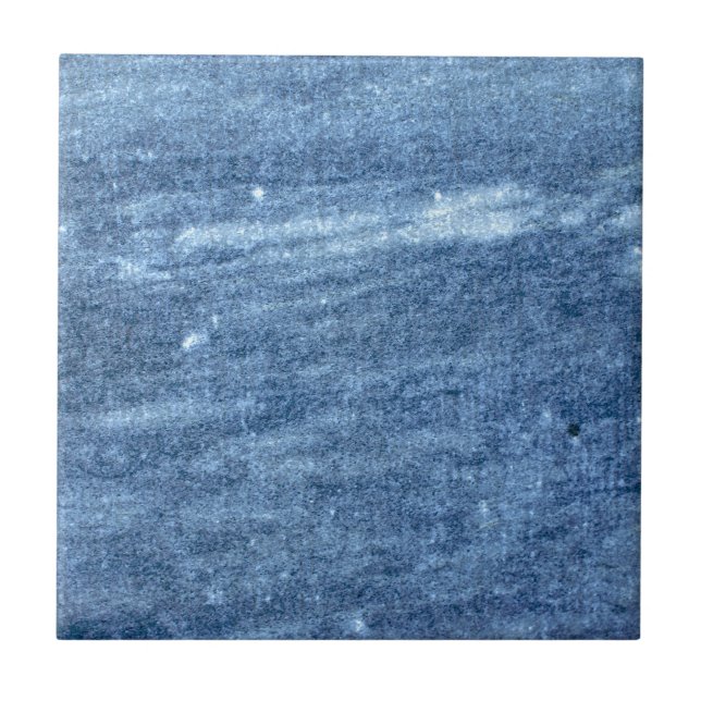 Abstract Blue and White Marble Tile (Front)