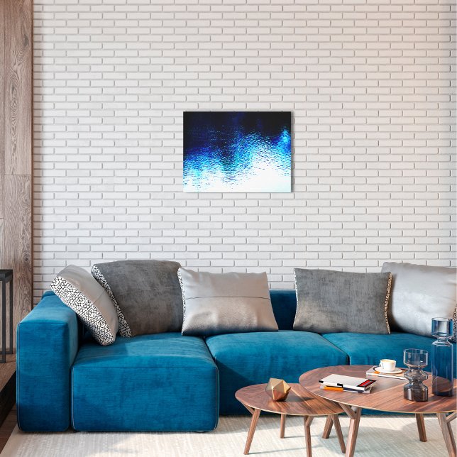 Abstract Blue and White Ripples Canvas Print (Creator Uploaded)