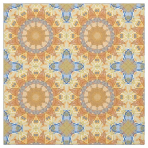 Abstract Blue and Yellow - Geometric Fabric