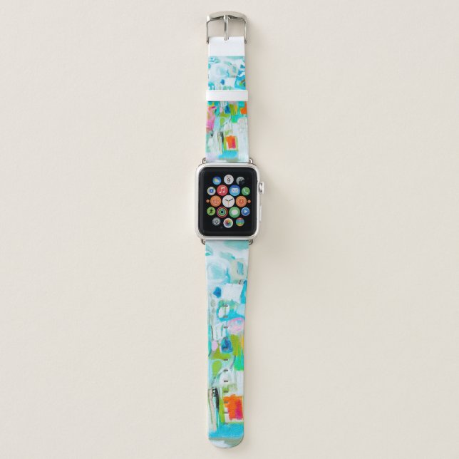 Abstract Blue Apple Watch Band (Front)