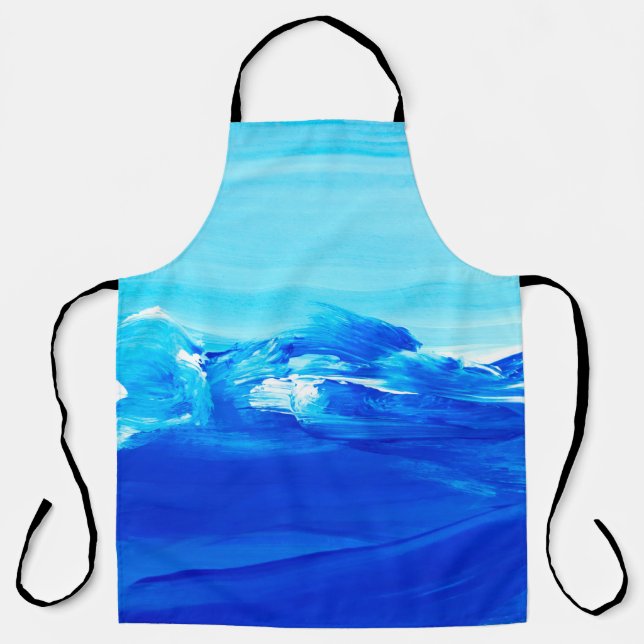 Abstract blue art painting background. Modern art. Apron (Front)