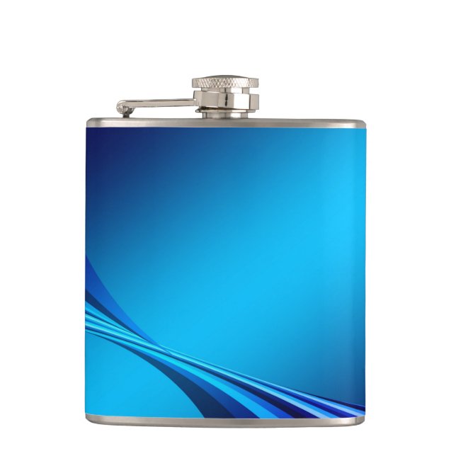 Abstract Blue Background Banner Flask (Front)