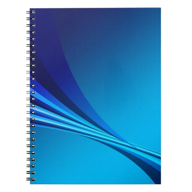 Abstract Blue Background Banner Notebook (Front)