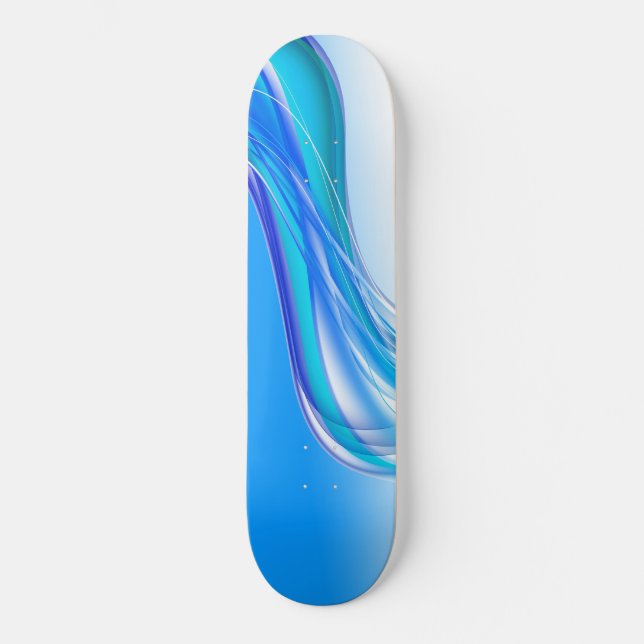 Abstract Blue Background Banner Skateboard (Front)