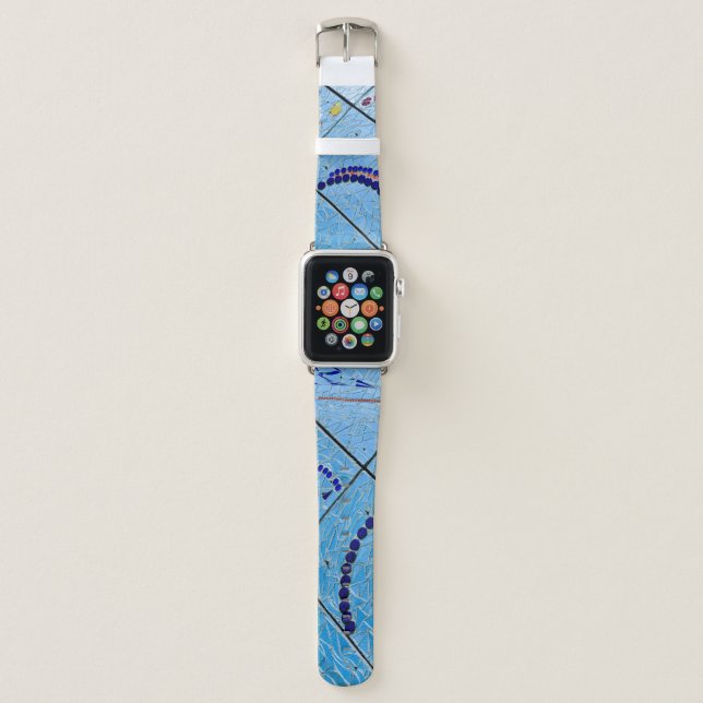Abstract Blue Baltimore Mosaic Apple Watch Band (Front)
