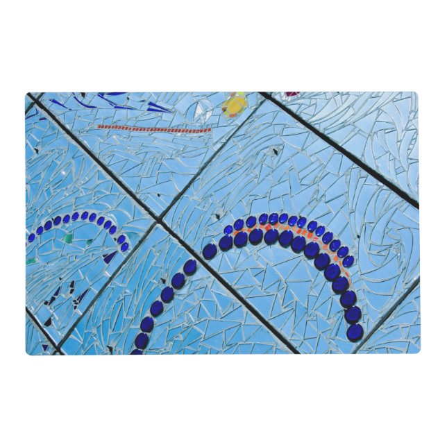 Abstract Blue Baltimore Mosaic Placemat (Front)