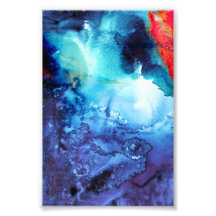 Abstract Blue Batik Pattern