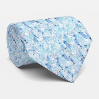 Abstract Blue Birds Neck Tie