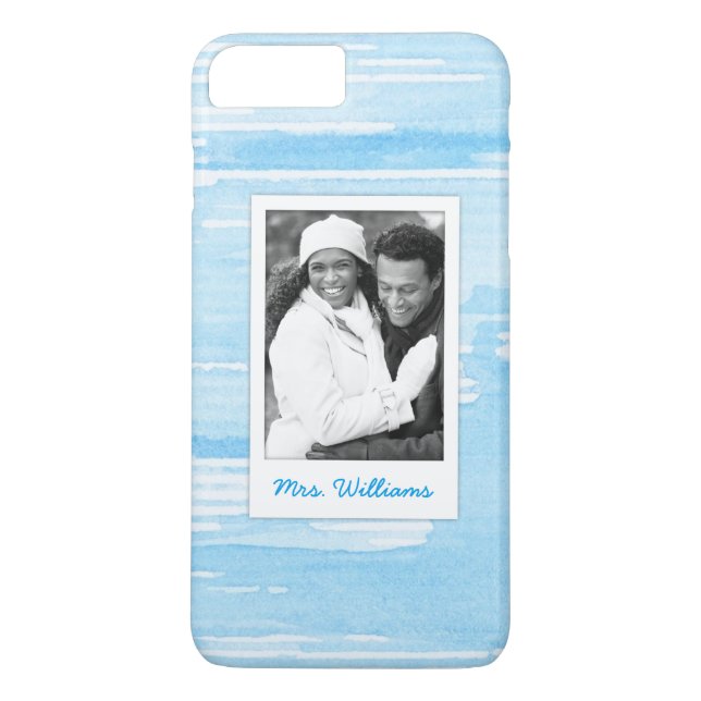 Abstract Blue Blue Texture | Add Photo Case-Mate iPhone Case (Back)