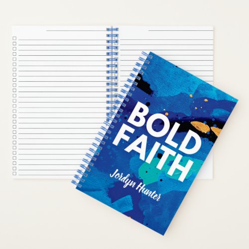Abstract Blue Bold Faith Daily To_Do Notebook