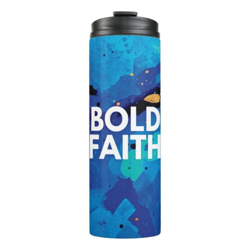 Abstract Blue Bold Faith Inspirational Tumbler