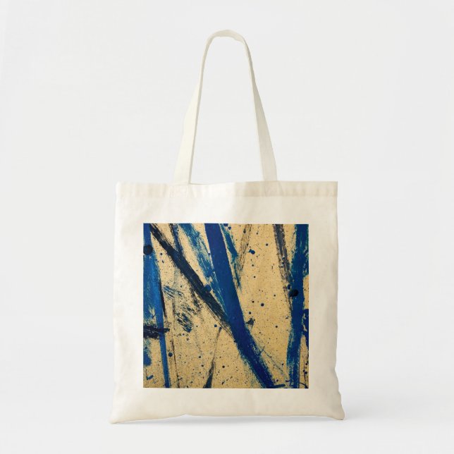 Abstract Blue Budget Tote Bag (Front)