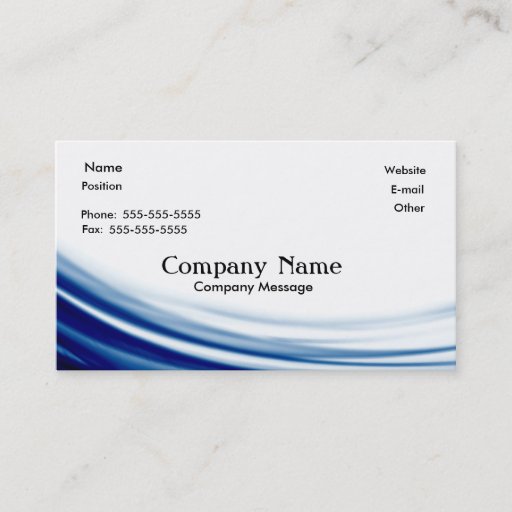 Customizable Abstract Blue Business Card Template