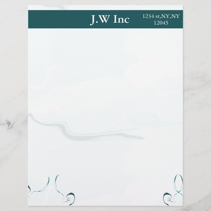 abstract blue Business Letterheads Letterhead Zazzle