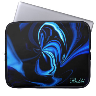 Abstract Blue Buterfly Laptop Sleeve *Personalize*