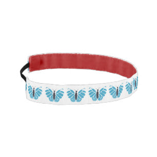 Abstract Blue Butterfly Painting Headbands
