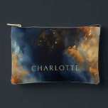 Abstract Blue Celestial Custom Name Bridal Accessory Pouch<br><div class="desc">Abstract Blue Celestial Custom Name Bridal Accessory Pouch for the bride,  bridesmaid or maid of honor.</div>