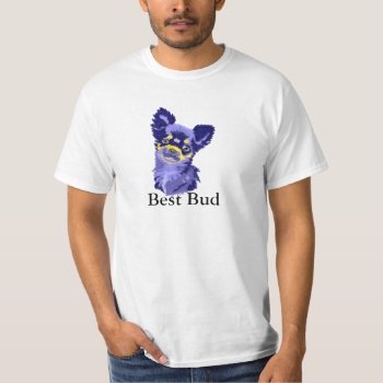 Abstract Blue Chihuahua T-shirt by Visages at Zazzle