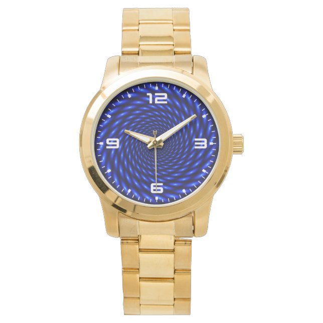 Abstract Blue Circle Design-67666 Watch (Front)