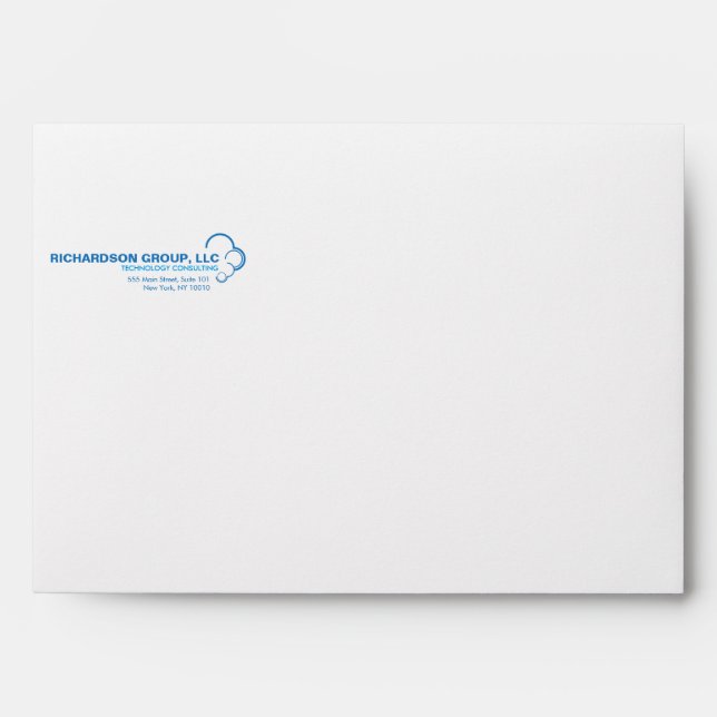 ABSTRACT BLUE CLOUD LOGO Envelope (Front)