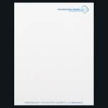 ABSTRACT BLUE CLOUD LOGO Letterhead<br><div class="desc">Coordinates with the ABSTRACT CLOUD LOGO on BLUE GRADIENT business card template by 1201AM. © 1201AM CREATIVE</div>