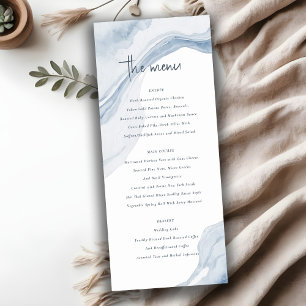 Abstract Blue Coastal Beach Wedding Program