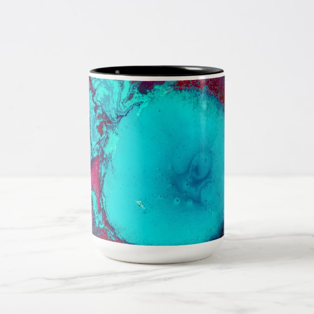 Abstract Blue Coffee Mug (Center)