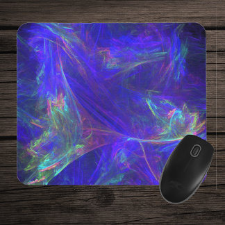 Abstract Blue Colorful Mists Mouse Pad