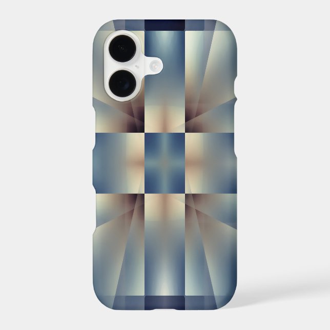 Abstract blue cross pattern iphone case (Back)