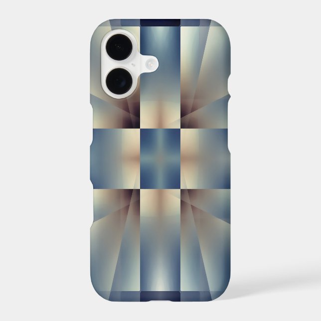 Abstract blue cross pattern iphone case (Back)