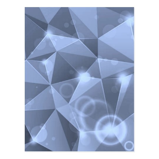 ABSTRACT BLUE CRYSTALS DIGITAL WALLPAPER BACKGROUN POSTCARD