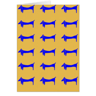 Abstract Blue Dachshund