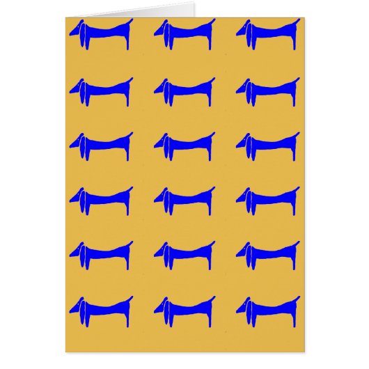 Abstract Blue Dachshund (Front)