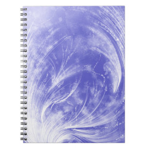 Abstract Blue Dandelions and fireflies Notebook