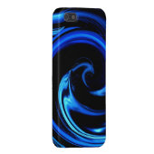 Abstract Blue Dolphin Wave Art iPhone 5 case (Back Right)