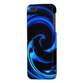 Abstract Blue Dolphin Wave Art iPhone 5 case (Back Left)