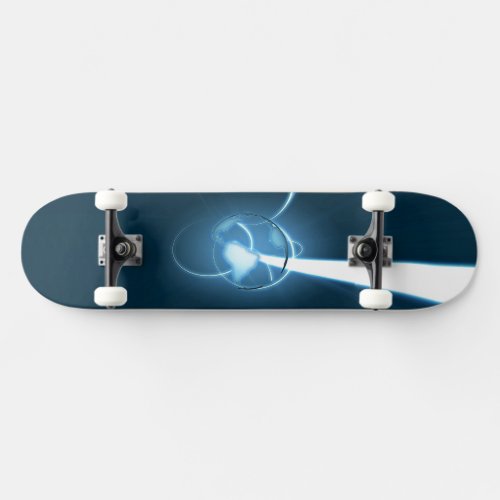 Abstract Blue Earth motion Skateboard