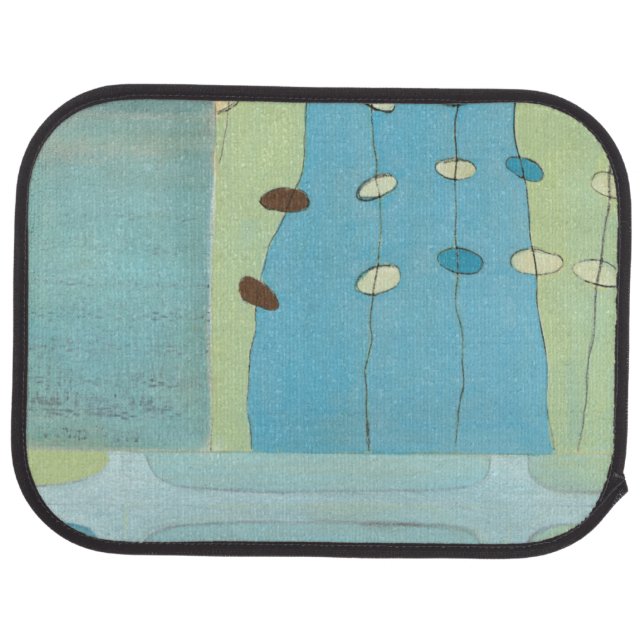 Abstract Blue Egg Parade Car Floor Mat (Rear)