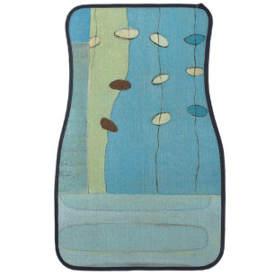 Abstract Blue Egg Parade Car Floor Mat