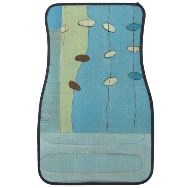Abstract Blue Egg Parade Car Floor Mat (Front)