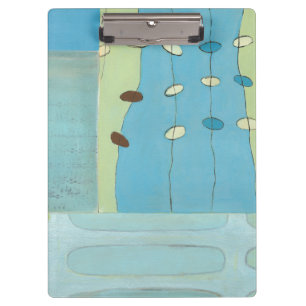 Abstract Blue Egg Parade Clipboard