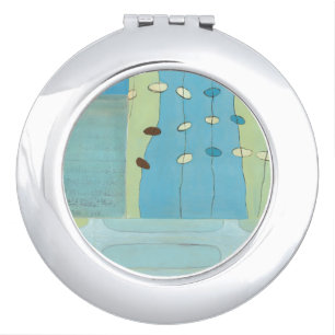 Abstract Blue Egg Parade Compact Mirror