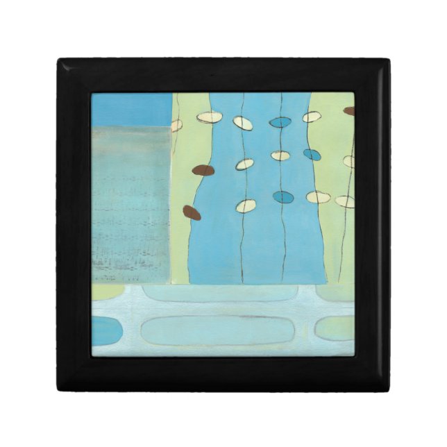 Abstract Blue Egg Parade Jewelry Box (Front)